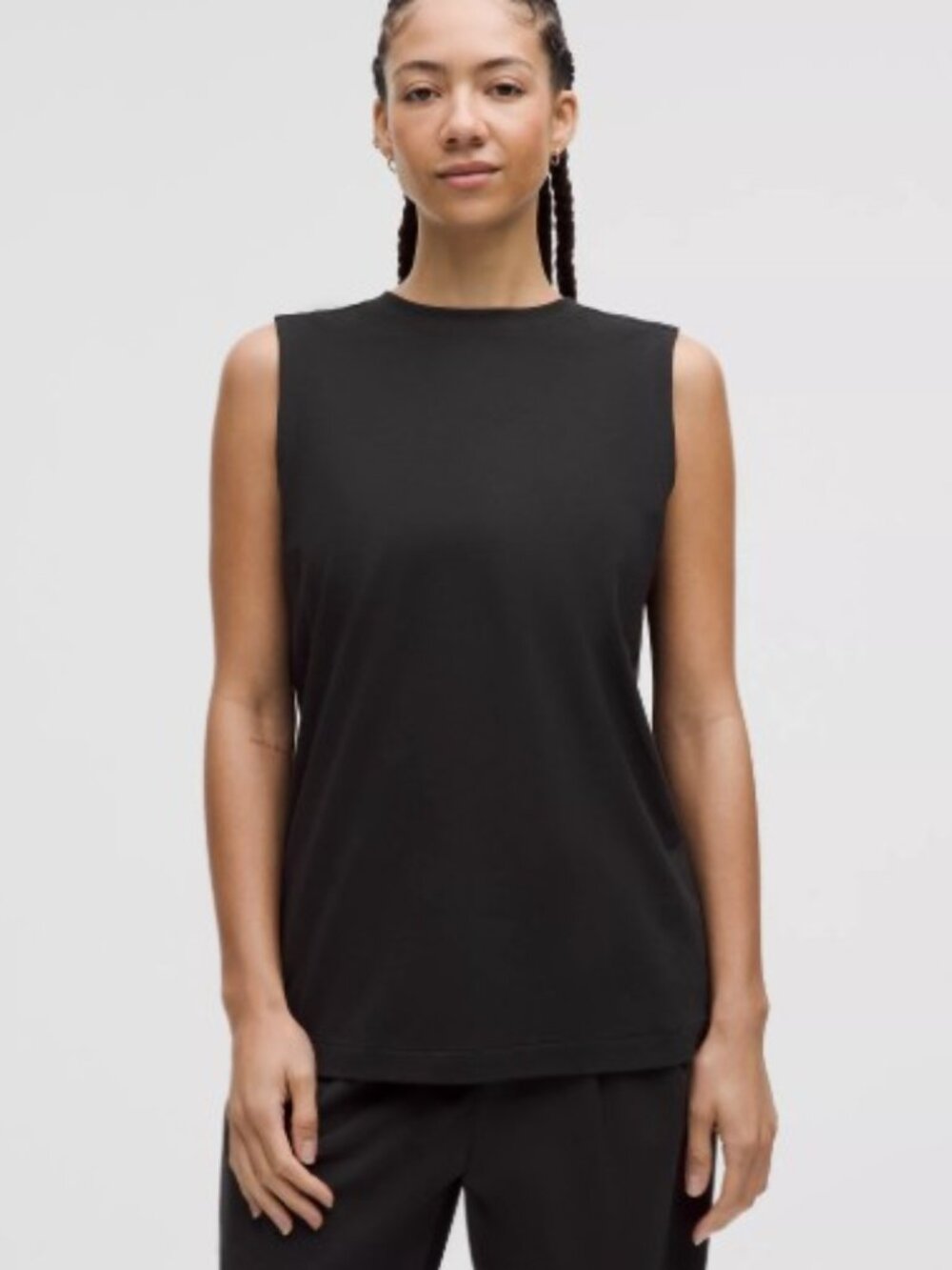 All Yours Organic Cotton Tank Top- Black- Size XS